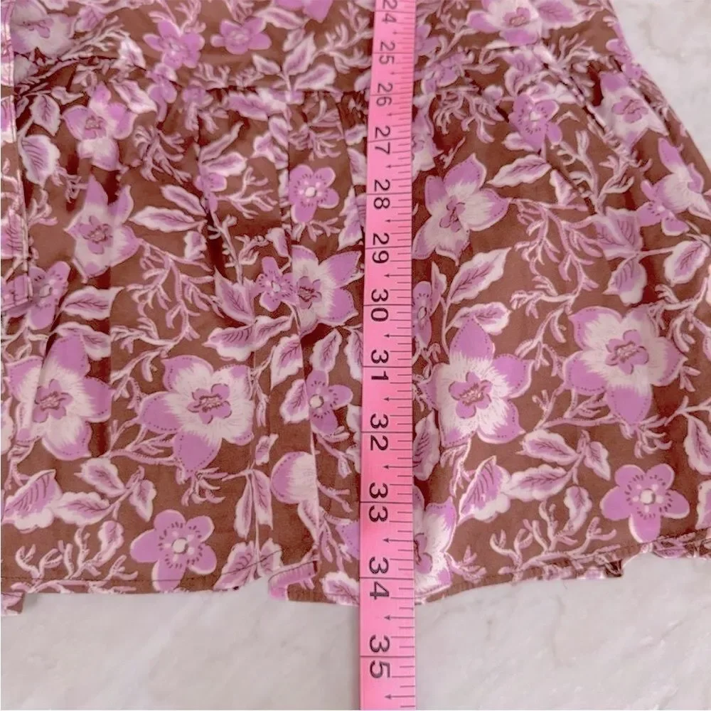 Jason Wu one shoulder lined floral cotton blend belted mini dress. M